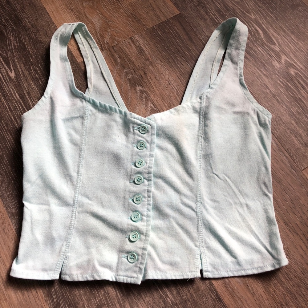 Mint Cropped Tank